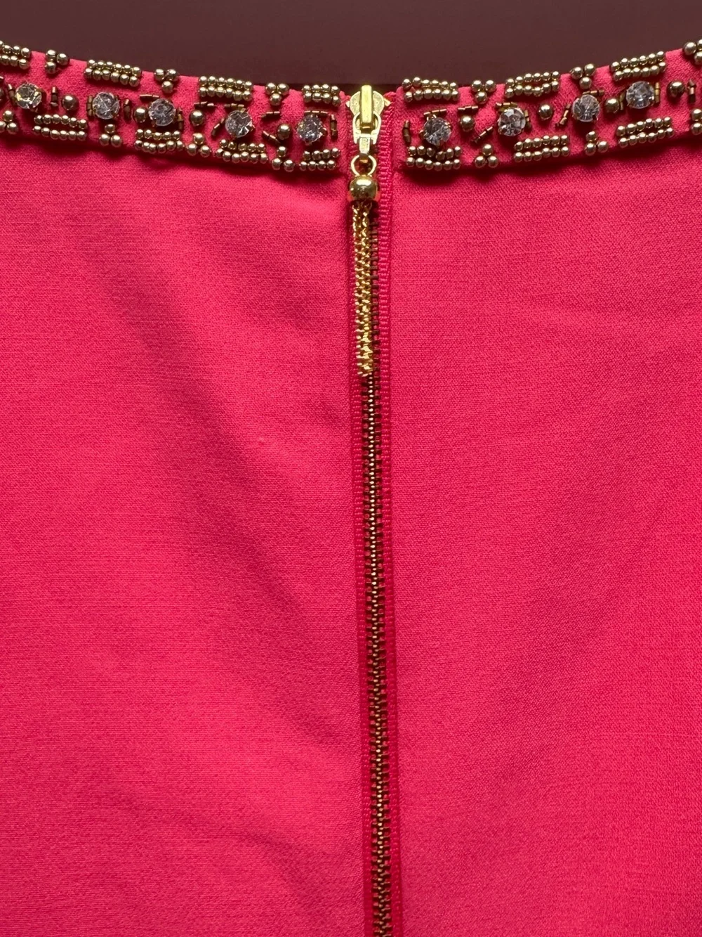 Lilly Pulitzer Bronte Shift Dress Scuba Beaded Jeweled Neckline Pink Azalea 10 - Picture 12 of 15